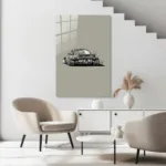 Retro Porsche Stil Widebody Cam Tablo - Görsel 5