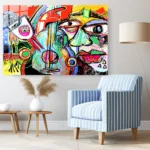 Kübik Çizim Cam Tablo - Görsel 6