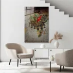 Altın Osmanlı Arması Cam Tablo - Görsel 3