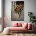 Altın Osmanlı Arması Cam Tablo - Görsel 6