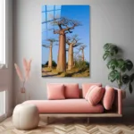 Madagaskar Baobab Yolu Cam Tablo - Görsel 6