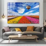 Çiçek ve Balon Temalı Cam Tablo - Görsel 5