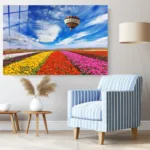 Çiçek ve Balon Temalı Cam Tablo - Görsel 6