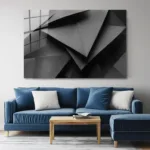 Modern Minimalist Origami Stil Cam Tablo - Görsel 4