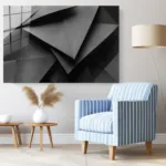 Modern Minimalist Origami Stil Cam Tablo - Görsel 6