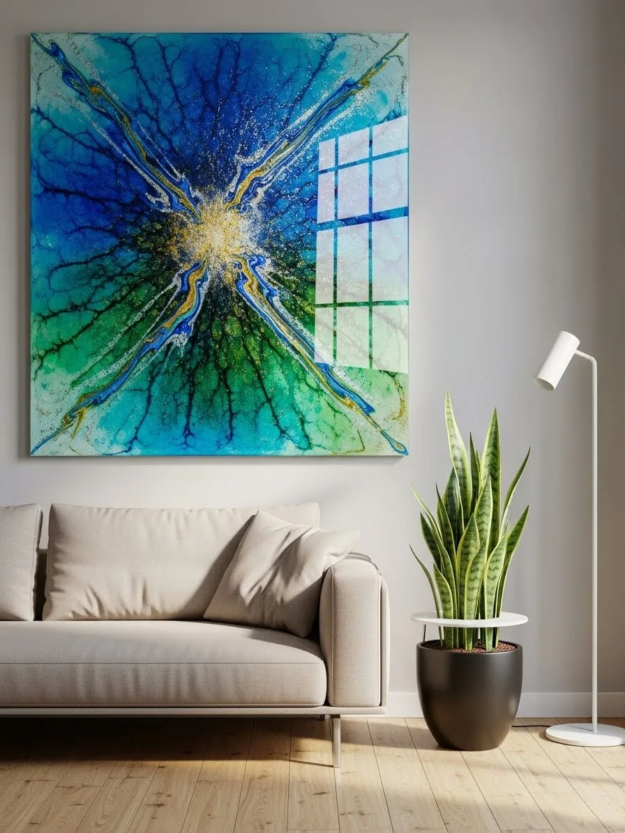 ev dekorasyonu kisiye ozel cam tablolar saatler