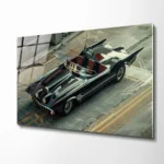 Siyah Batmobil Tarzı Cam Tablo