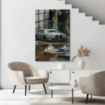 Street Art Araba Cam Tablo - Görsel 5