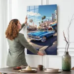 Mavi Cabrio Klasik Cam Tablo - Görsel 2