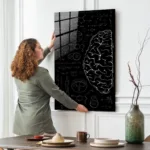 Bilim ve Matematik Temalı Eskiz Cam Tablo - Görsel 2