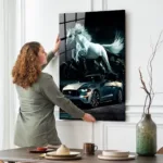 Mustang Ruhlu Spor Araba Cam Tablo - Görsel 2