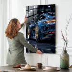 Lüks Porsche Silüeti Cam Tablo - Görsel 2