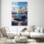 Mavi Cabrio Klasik Cam Tablo - Görsel 3