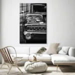 Siyah Beyaz Klasik Cam Tablo - Görsel 3