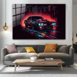 Neon Fütüristik Mustang Cam Tablo - Görsel 4