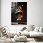 Ofis İçin Soyut Sanat Cam Tablo - Görsel 3