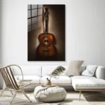 Antik Telli Çalgı Temalı Klasik Cam Tablo - Görsel 3