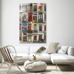 Antik Kapılar Kolajı Dekoratif Cam Tablo - Görsel 3