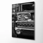 Siyah Beyaz Klasik Cam Tablo