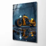 Sarı Custom Motor Cam Tablo