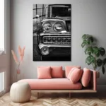 Siyah Beyaz Klasik Cam Tablo - Görsel 4