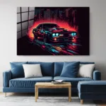 Neon Fütüristik Mustang Cam Tablo - Görsel 3