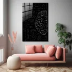 Bilim ve Matematik Temalı Eskiz Cam Tablo - Görsel 4