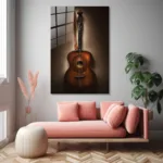 Antik Telli Çalgı Temalı Klasik Cam Tablo - Görsel 4