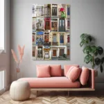 Antik Kapılar Kolajı Dekoratif Cam Tablo - Görsel 4