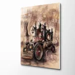 Steampunk Araba Cam Tablo