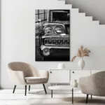 Siyah Beyaz Klasik Cam Tablo - Görsel 5