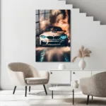 Duman Efektli Spor Araba Cam Tablo - Görsel 5