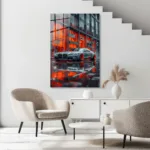 Turuncu Jantlı BMW M Serisi Cam Tablo - Görsel 5