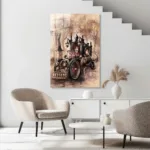 Steampunk Araba Cam Tablo - Görsel 5