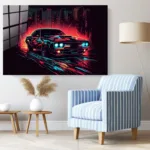 Neon Fütüristik Mustang Cam Tablo - Görsel 2