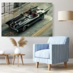 Siyah Batmobil Tarzı Cam Tablo - Görsel 2