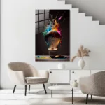 Ofis İçin Soyut Sanat Cam Tablo - Görsel 5