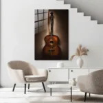 Antik Telli Çalgı Temalı Klasik Cam Tablo - Görsel 5