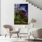 Antik Miğfer ve Doğa Temalı Dekoratif Cam Tablo - Görsel 5