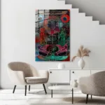 Antik Mısır Mitolojisi Ezoterik Tasarım Cam Tablo - Görsel 5