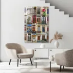 Antik Kapılar Kolajı Dekoratif Cam Tablo - Görsel 5