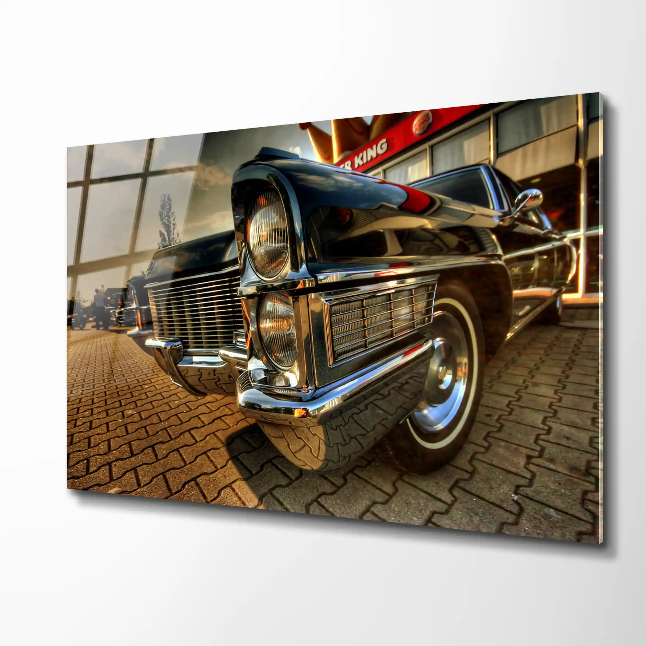 tasarim-cam Vintage Cadillac Cam Tablo - Görsel 1