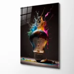 Ofis İçin Soyut Sanat Cam Tablo