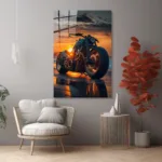 Gün Batımı Chopper Cam Tablo - Görsel 6