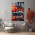 Turuncu Jantlı BMW M Serisi Cam Tablo - Görsel 6