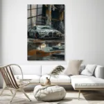 Street Art Araba Cam Tablo - Görsel 3