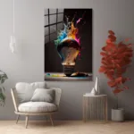 Ofis İçin Soyut Sanat Cam Tablo - Görsel 6