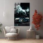 Mustang Ruhlu Spor Araba Cam Tablo - Görsel 6