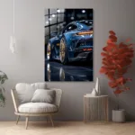 Lüks Porsche Silüeti Cam Tablo - Görsel 6