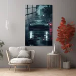 Siyah Spor Araba Cam Tablo - Görsel 6